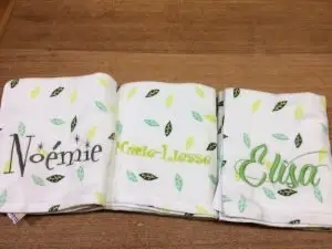 serviettes éponges personnalisées