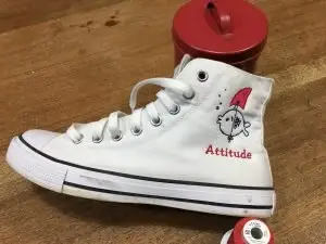 Broderie sur chaussures