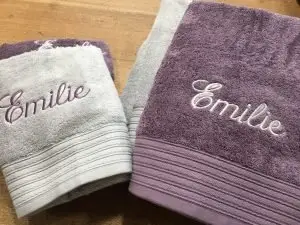 serviettes éponges personnalisées