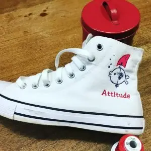 chaussure brodé haute