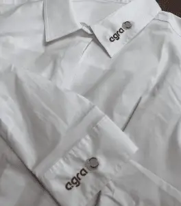 chemise brodée col manche