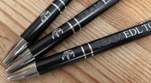 stylo noir gravé laser