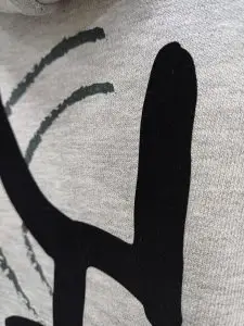 sweat marquage DTF détail