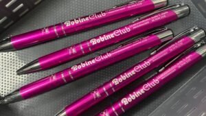 stylo metal rose gravure laser